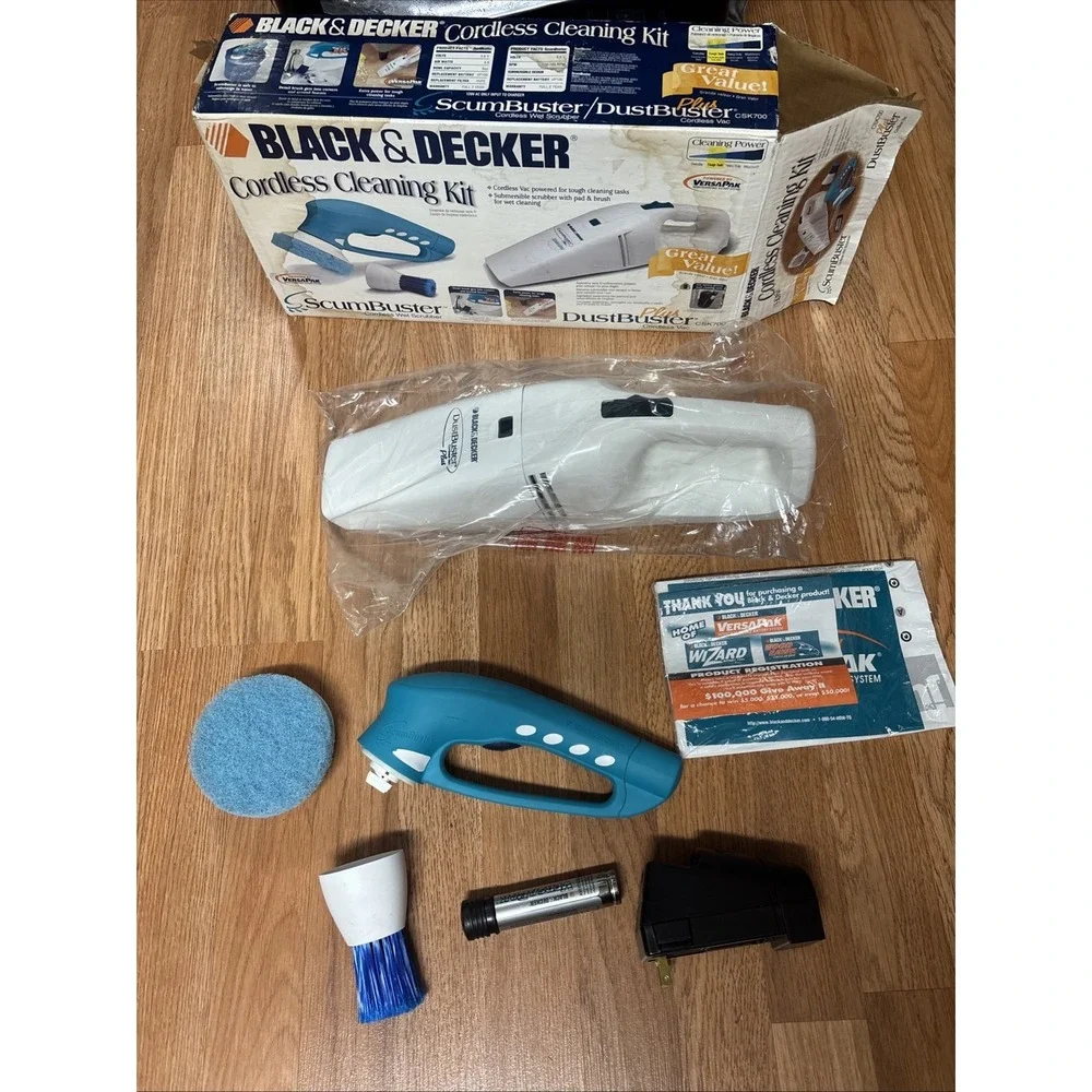 Black and Decker CSK700 Type 1 Cordless Cleaning Kit Dust Scum Buster NEW